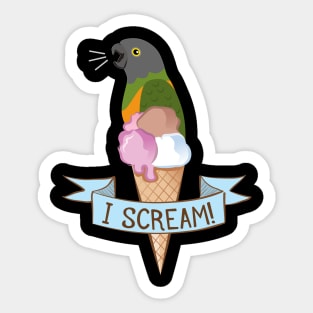 Senegal Parrot Ice Cream Sticker